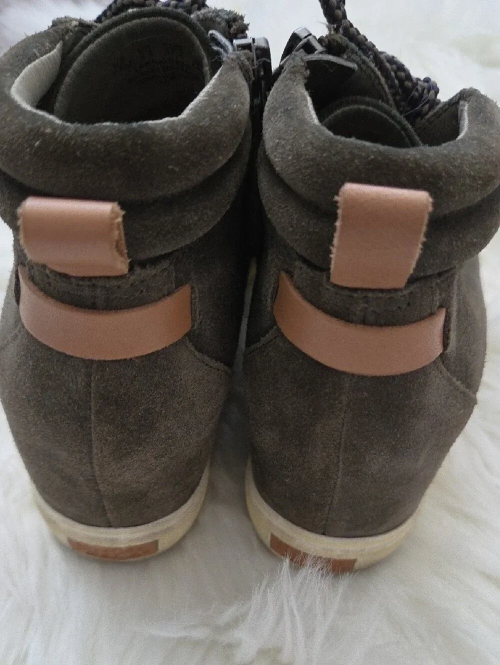 Dr. Scholl's Taupe Suede Wedge Sneaker